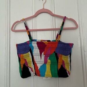 Universal Thread Multicolored Cropped Cami Size Large